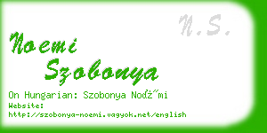 noemi szobonya business card